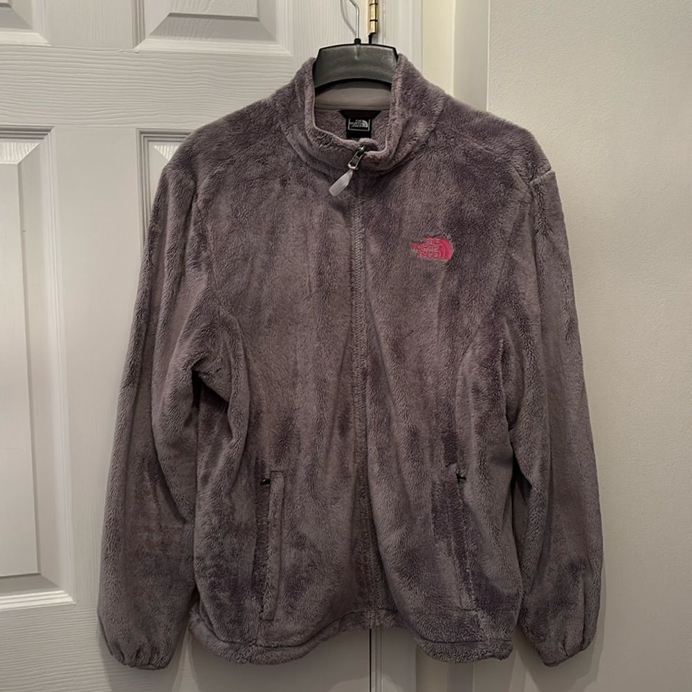 North Face Breast Cancer grey fleece. Excellent condition. Size XL. Super soft